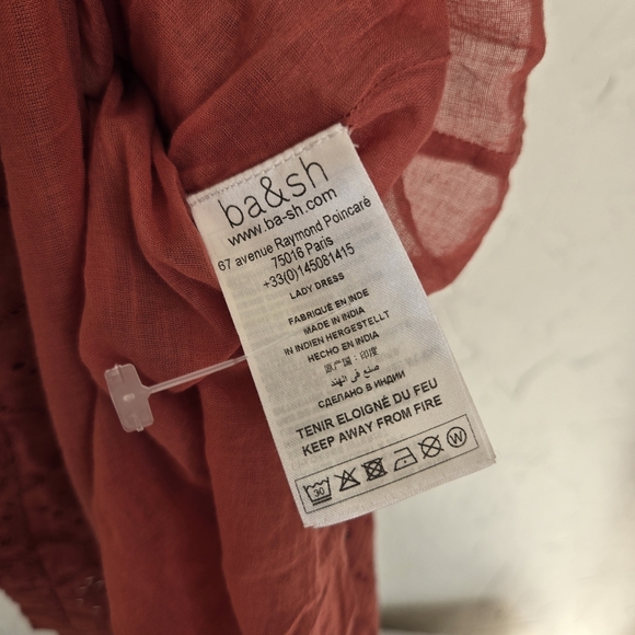 Ba&sh Eyelet Ruffle Rose Pink Dress - Picture 10 of 11